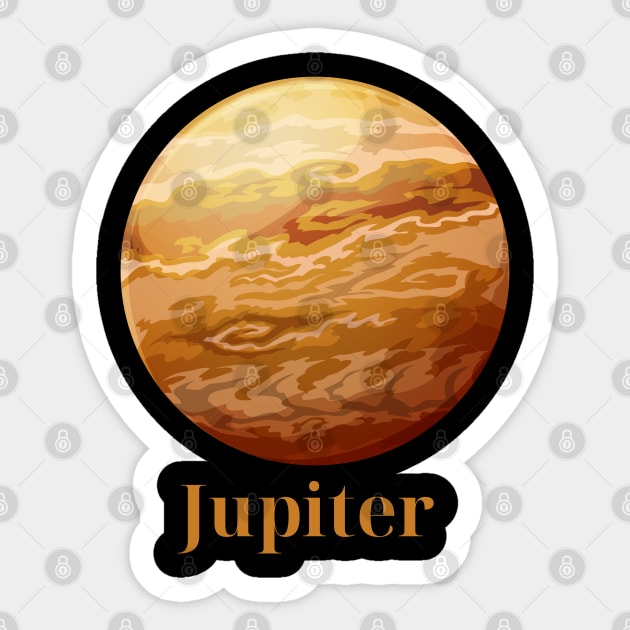 Jupiter Sticker by DuViC